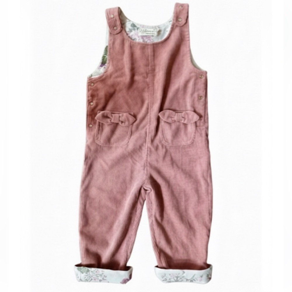 Lil' Lemons By For Love & Lemons Blair Corduroy Overall Rose Garden Size 3T NWT!
